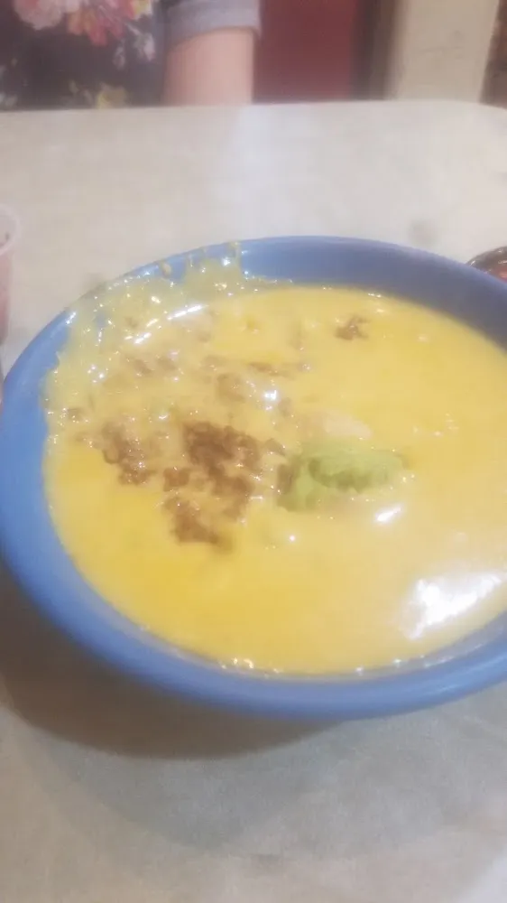 Loaded Queso with Guacamole and Pico De Mayo